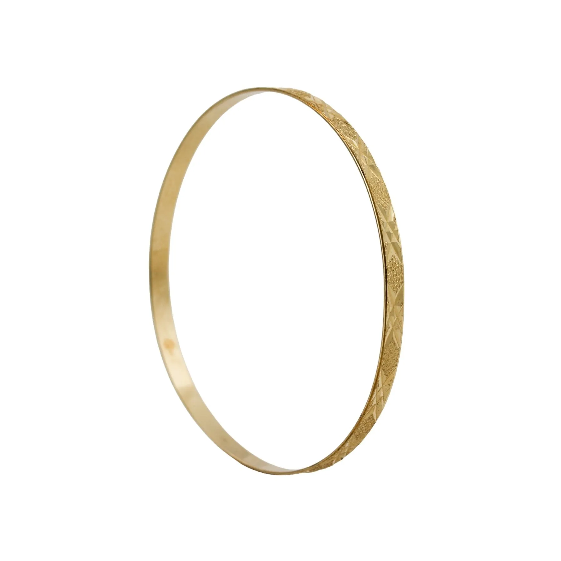 10k Textured Vintage Gold Bangle