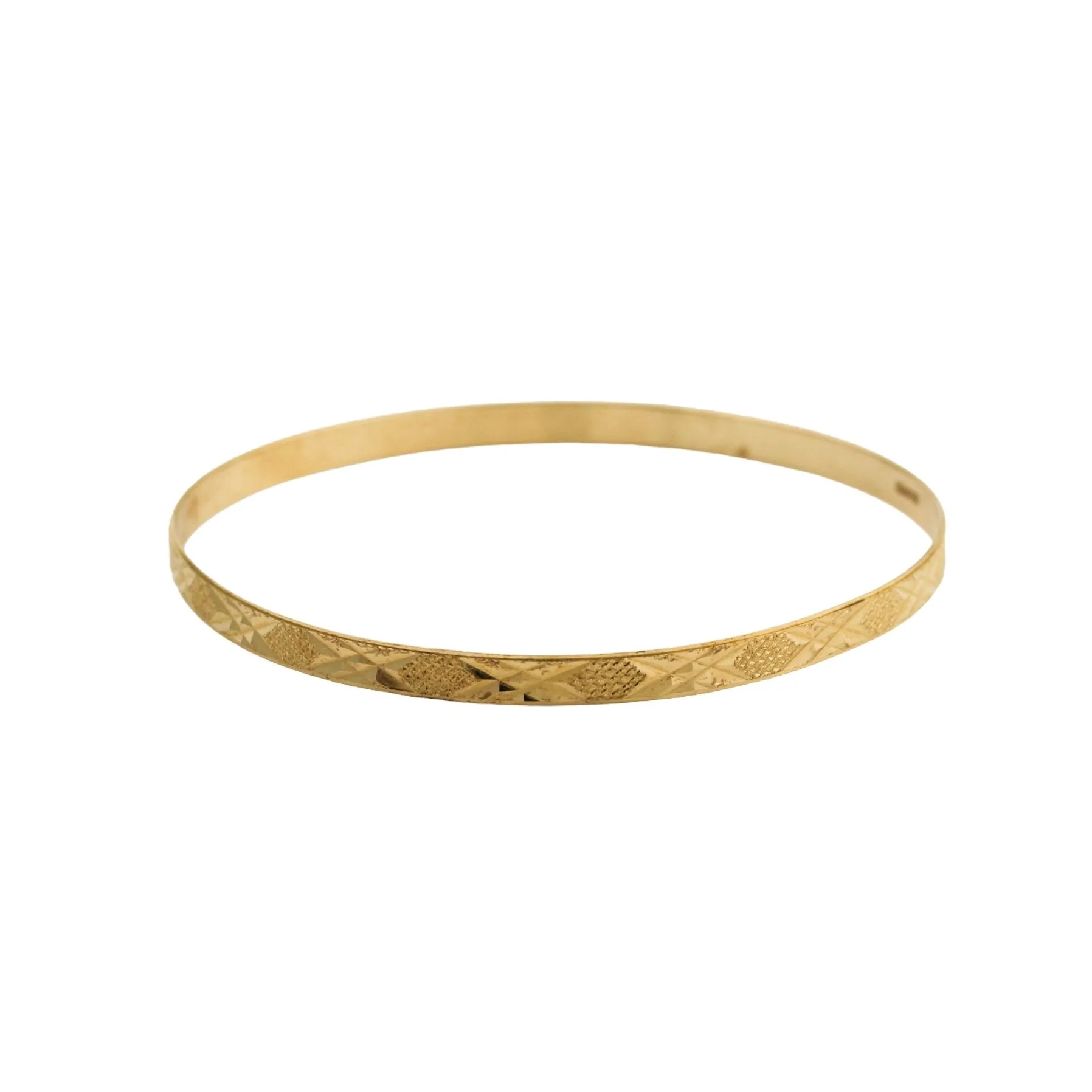 10k Textured Vintage Gold Bangle