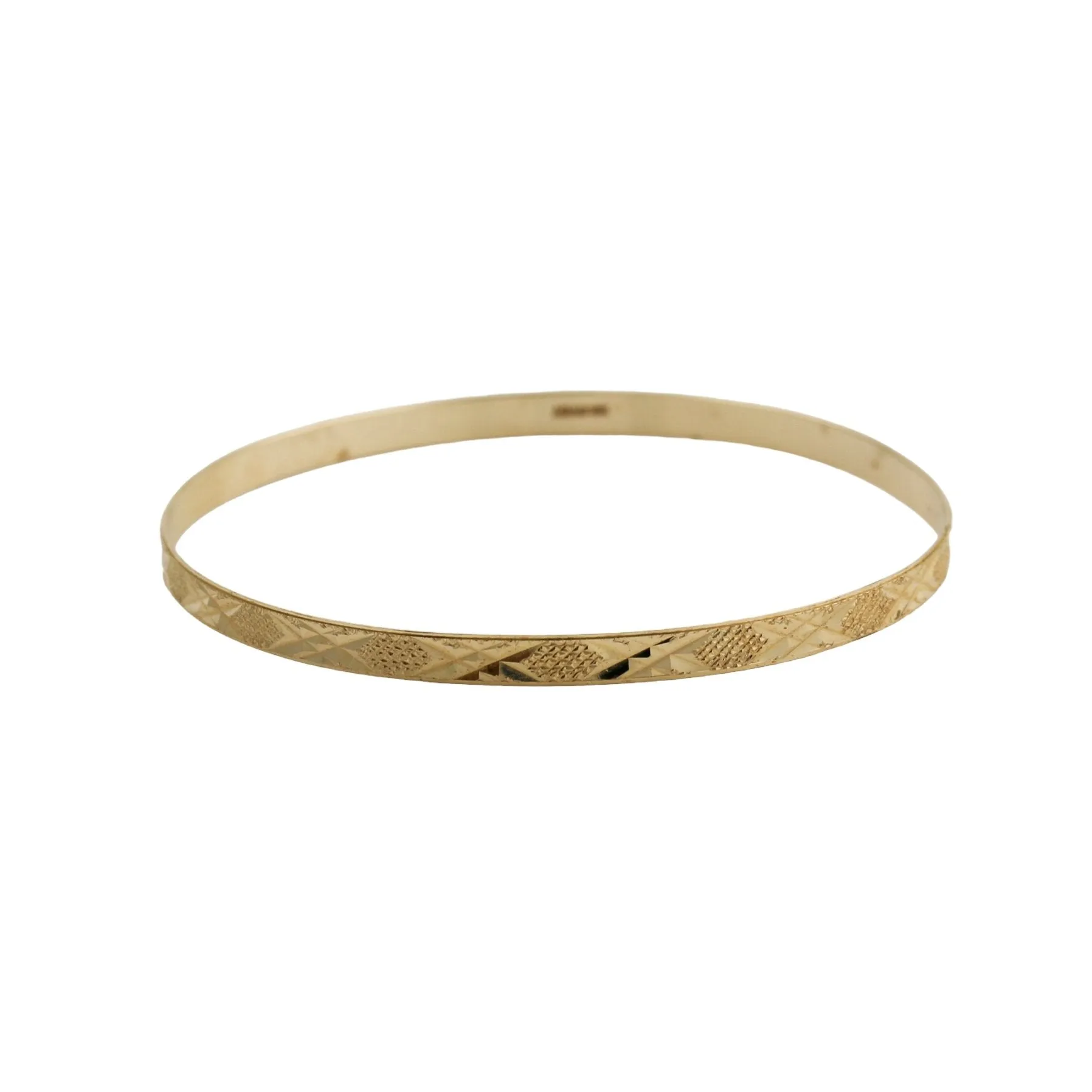 10k Textured Vintage Gold Bangle