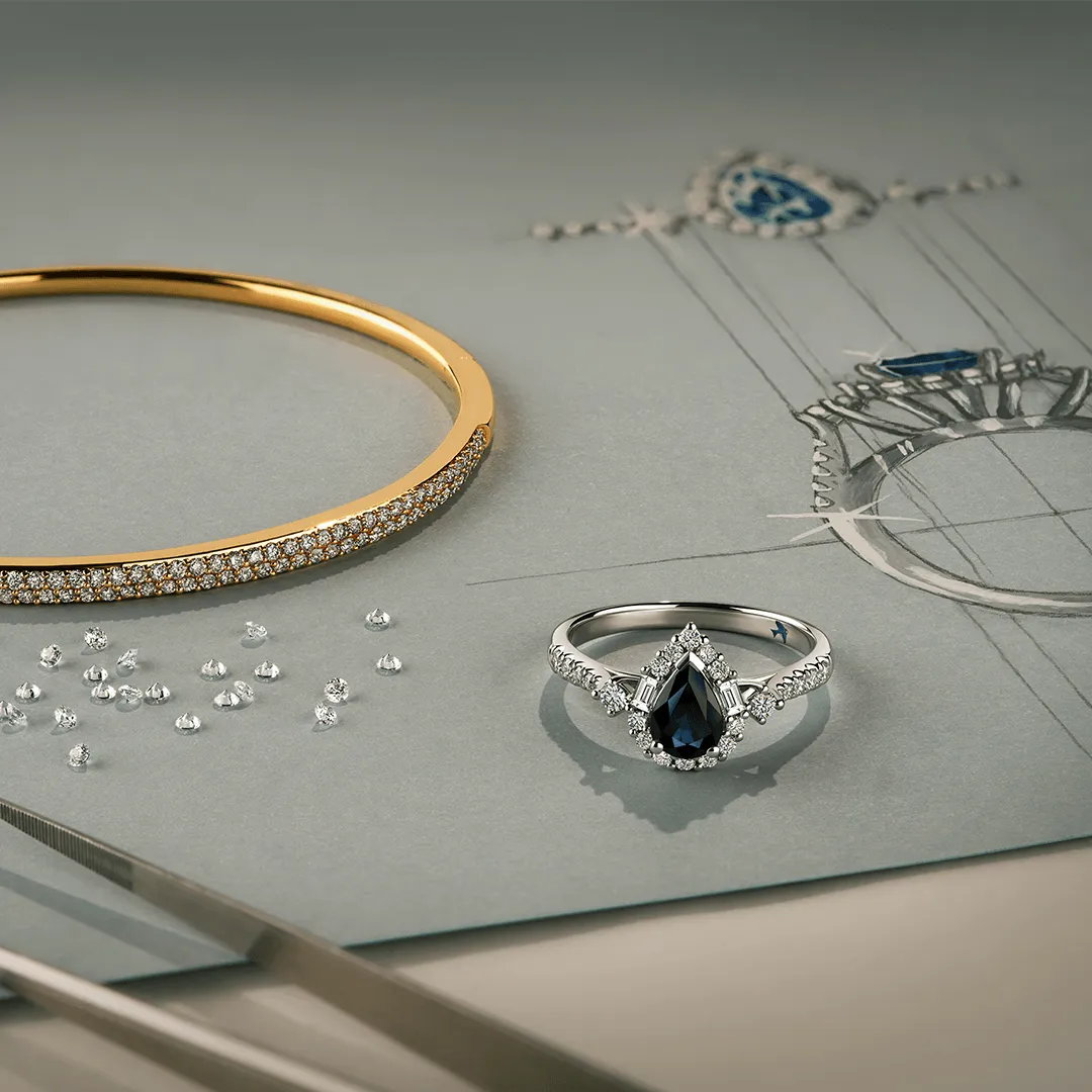 1ct TW Diamond Bangle in 9ct Gold
