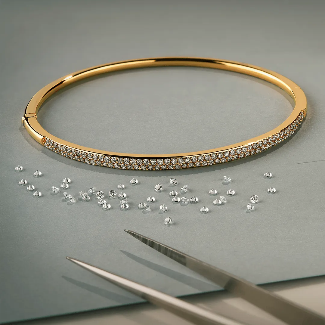 1ct TW Diamond Bangle in 9ct Gold