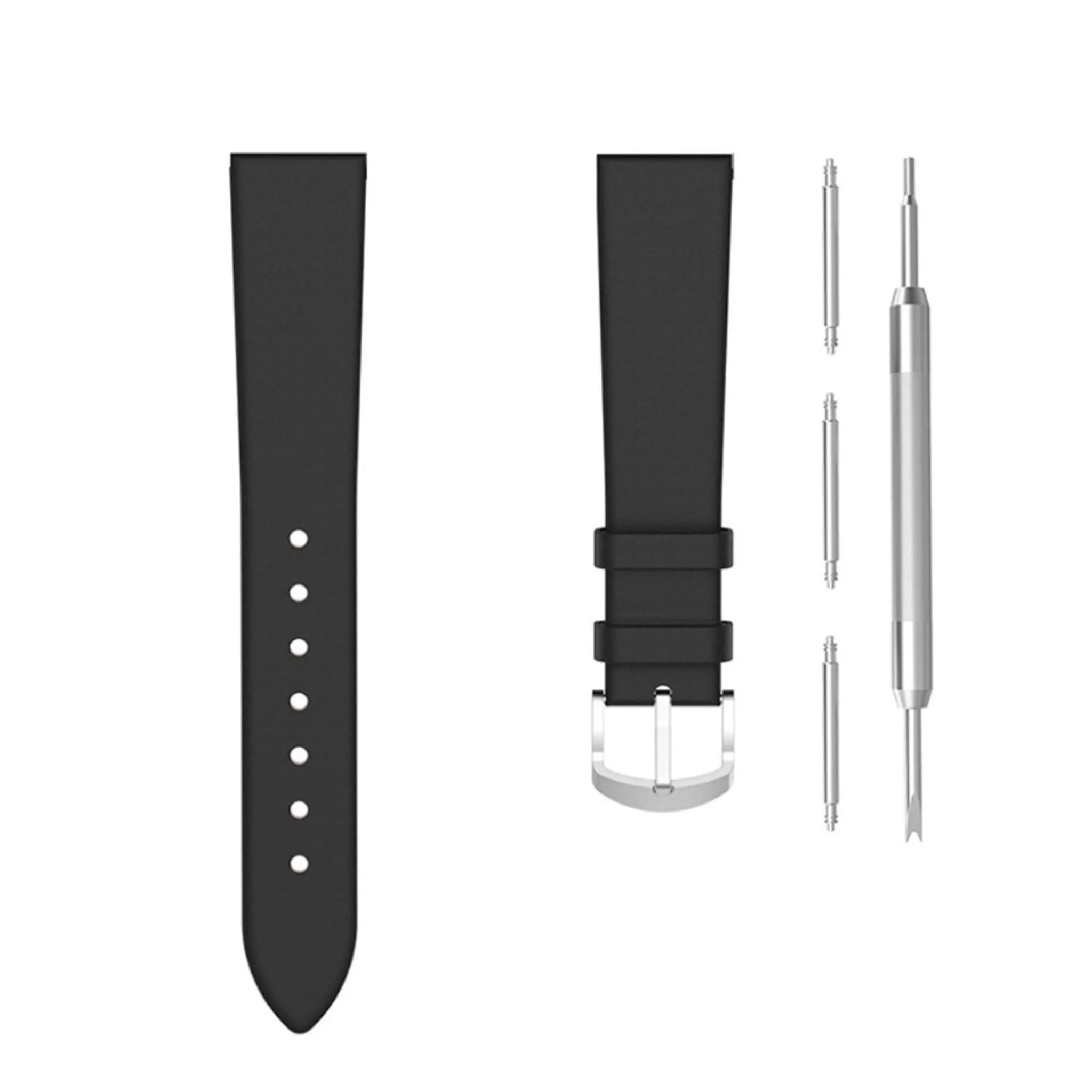 20mm genuine leather watch strap for Samsung watch - Dark Blue