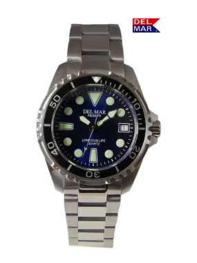 500 Meter Men's Premier Pro Dive Watch, Blue Dial, SS Bracelet - #50422