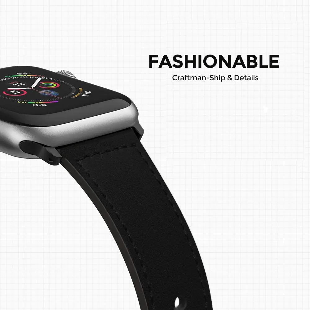 Apple Watch 41mm / 40mm / 38mm | Leather Watch Band Strap | Grey