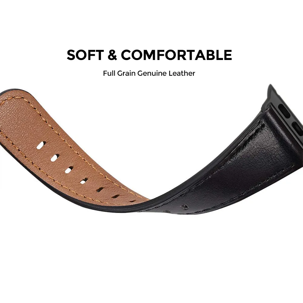 Apple Watch 41mm / 40mm / 38mm | Leather Watch Band Strap | Grey