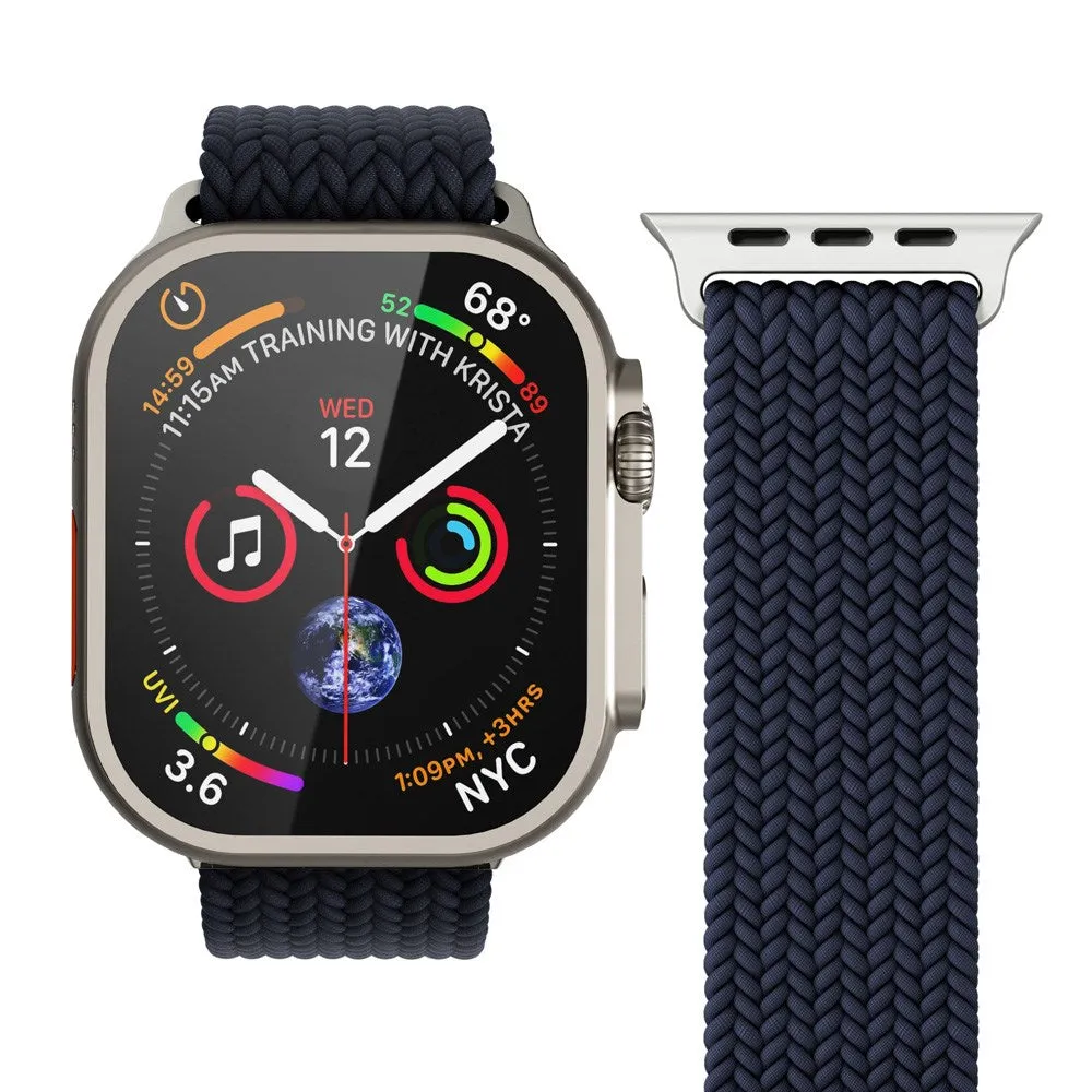 Apple Watch (42/44/45/SE/46/49mm) Vonmählen Woven Loop Nylon Rem - Navy