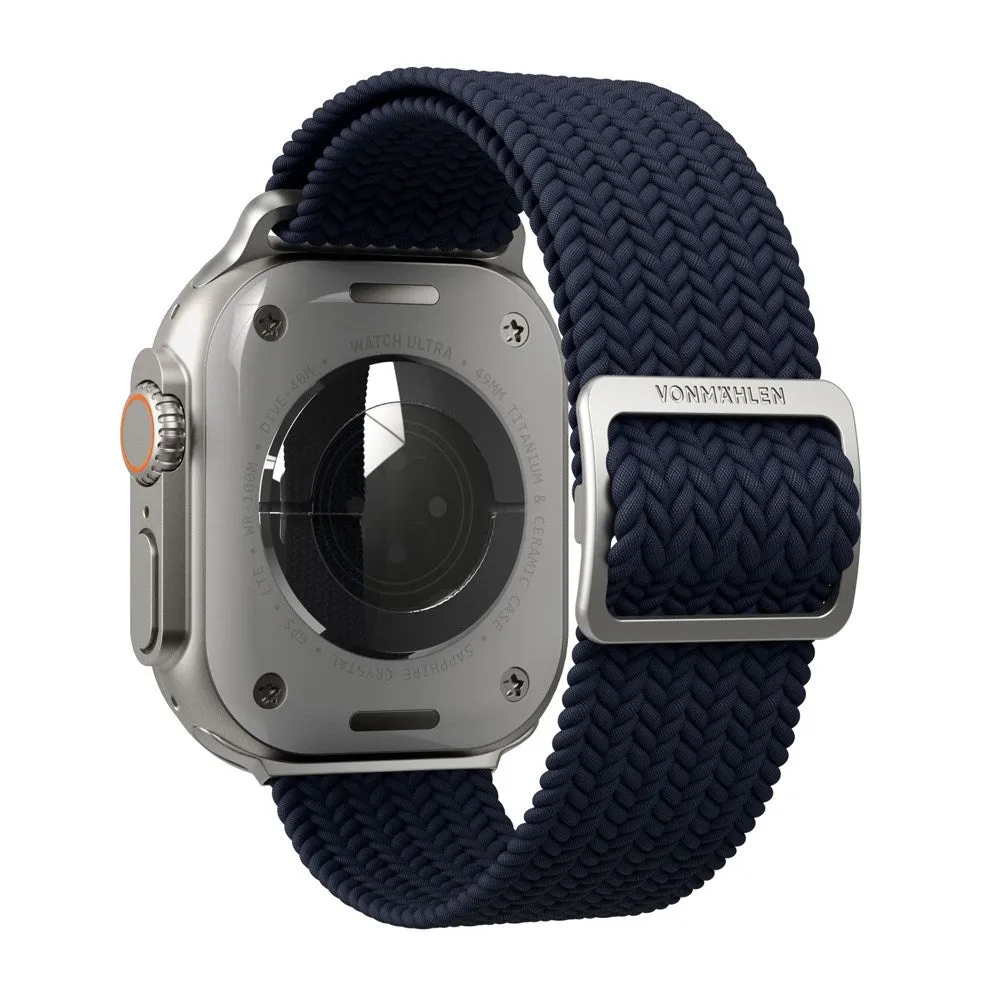 Apple Watch (42/44/45/SE/46/49mm) Vonmählen Woven Loop Nylon Rem - Navy