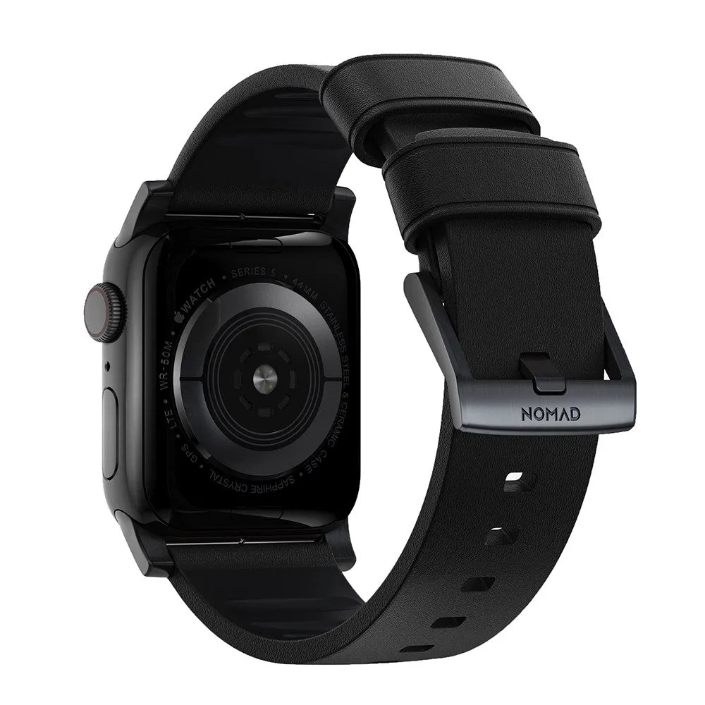 Apple Watch (42/44/SE/45/46/49mm) Nomad Active Band Pro Rem - Black / Black Hardware