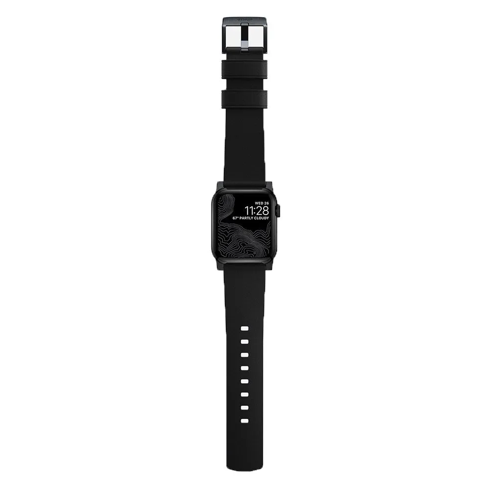 Apple Watch (42/44/SE/45/46/49mm) Nomad Active Band Pro Rem - Black / Black Hardware