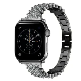 Apple Watch (45mm) rhinestone alloy watch strap - Black