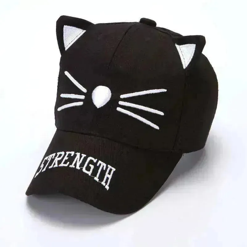 Baseball Korean Sunscreen Cute Kitten Cap