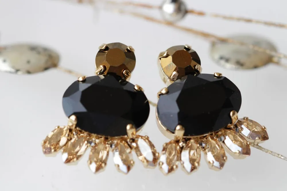 BLACK GOLD EARRINGS