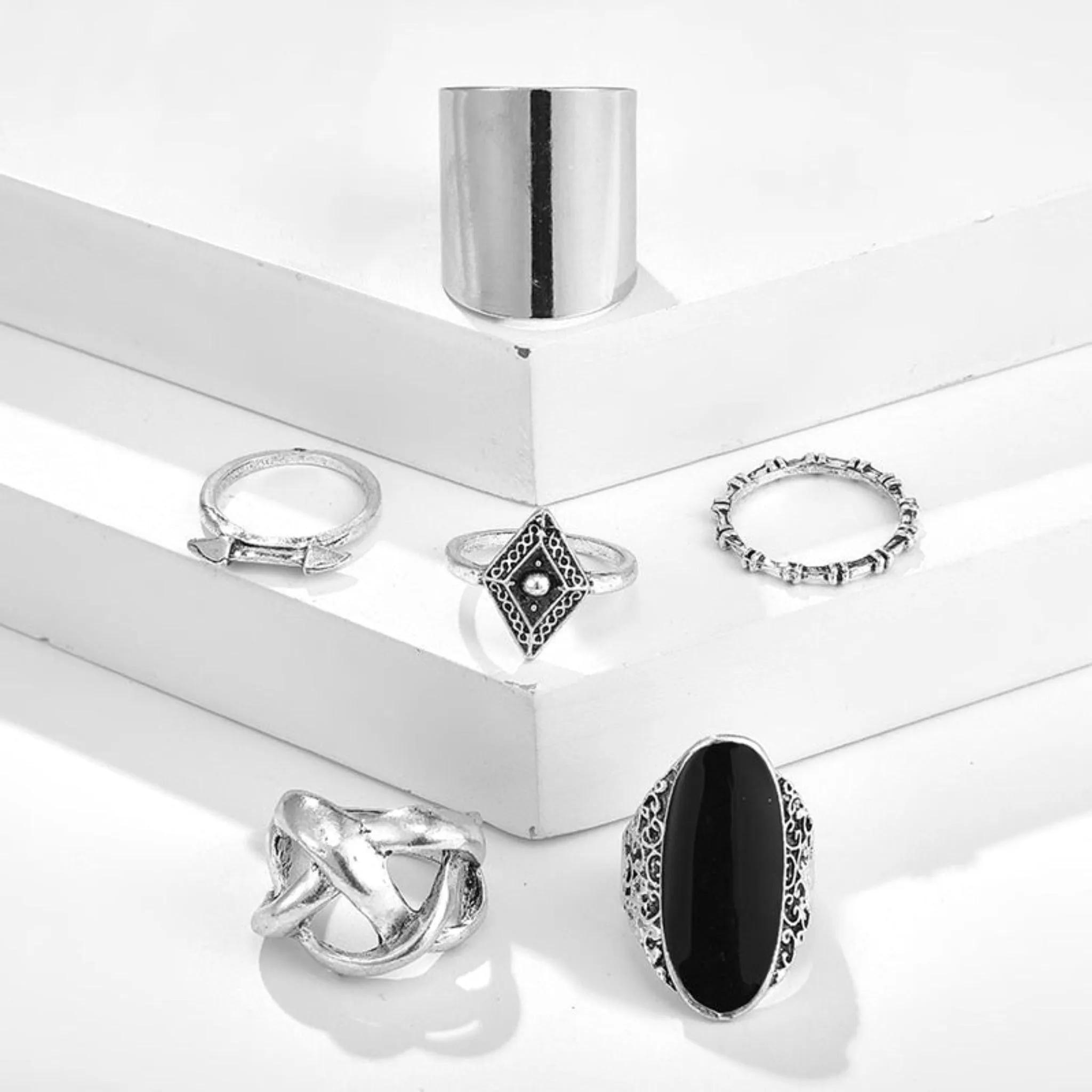 Boho Fashion Style Ring Set