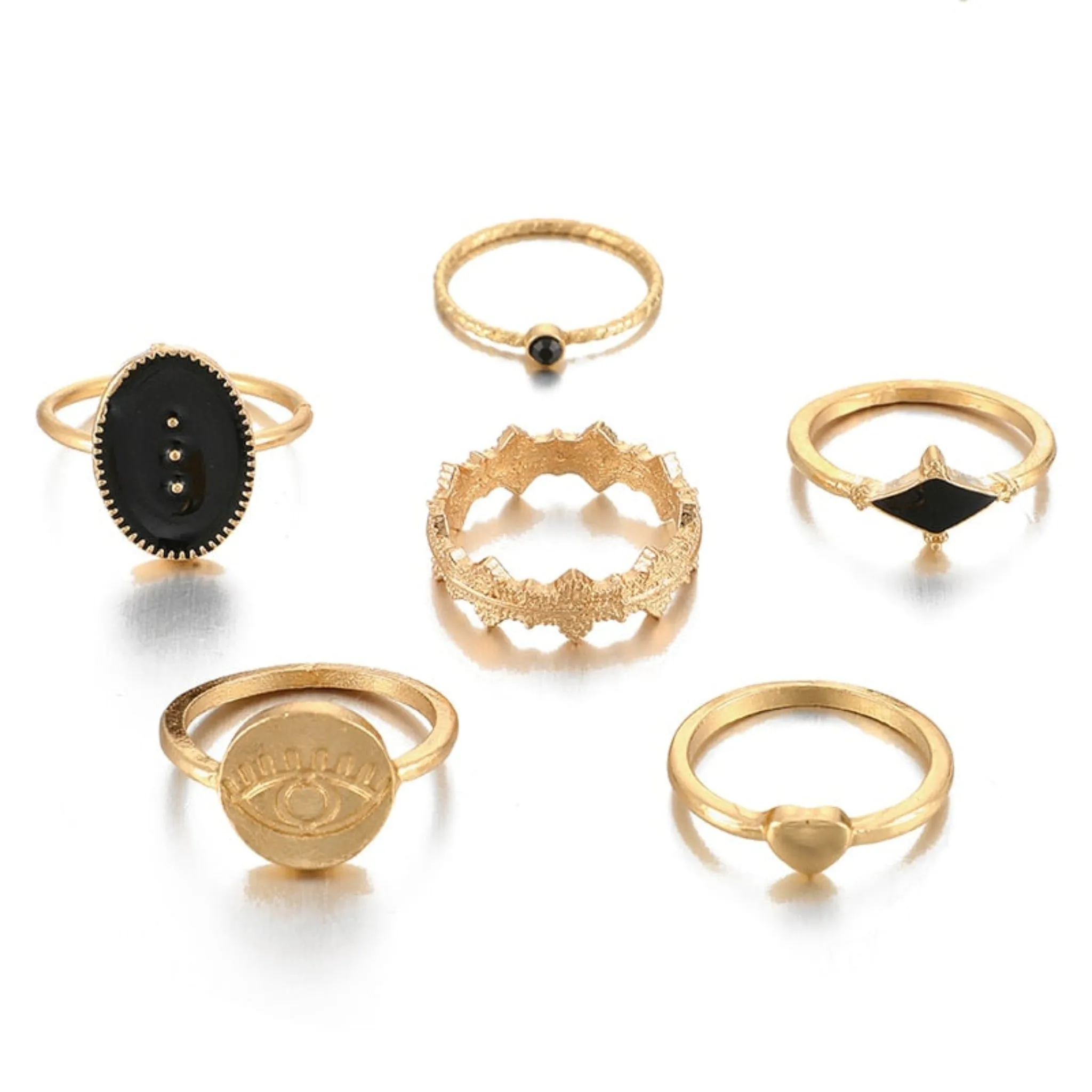 Boho Fashion Style Ring Set