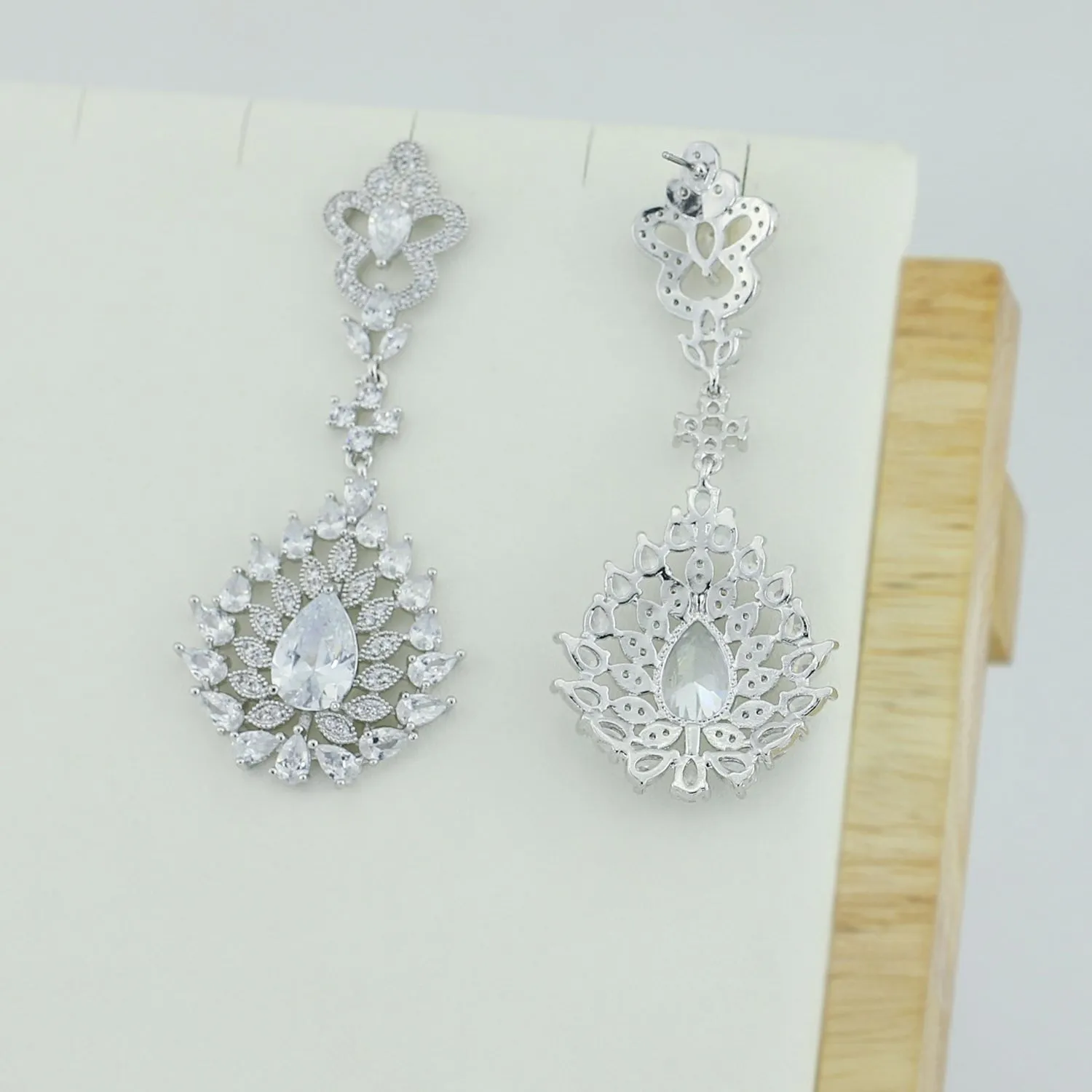 Cubic Zircon CZ Wedding Drop Dangle Earring CE10055