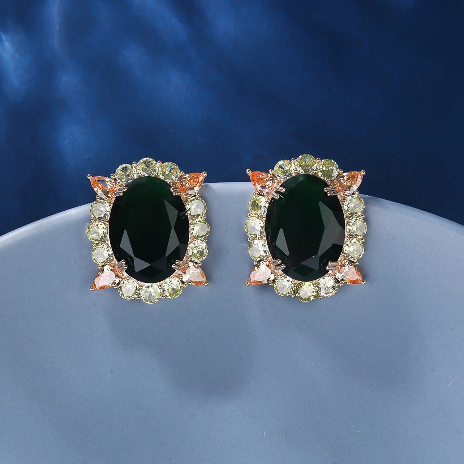 Cubic Zircon Earrings for Wedding, Stud Earring for Bride, Women Girl Birthday Party Jewelry CE11801