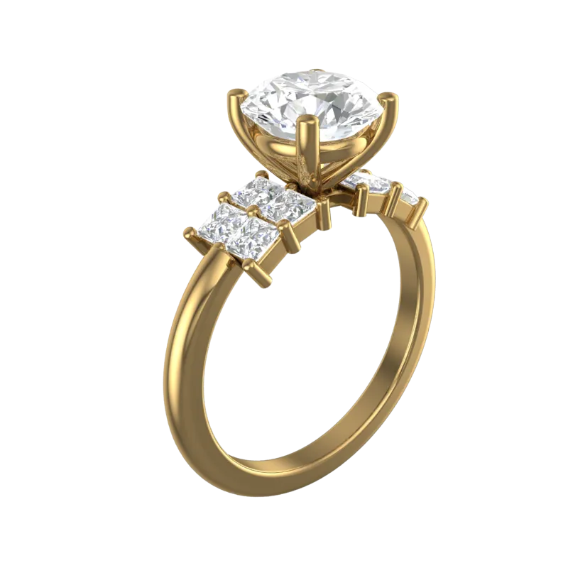 Cubic Zirconia Engagement Ring- Customer Designed Style 7630