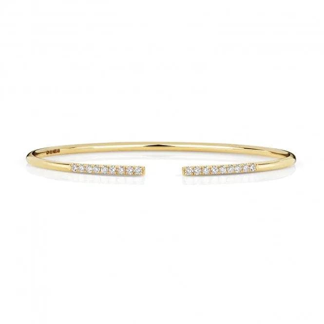 Diamond Jewellery 18ct Gold Diamond Bangle BDQ110