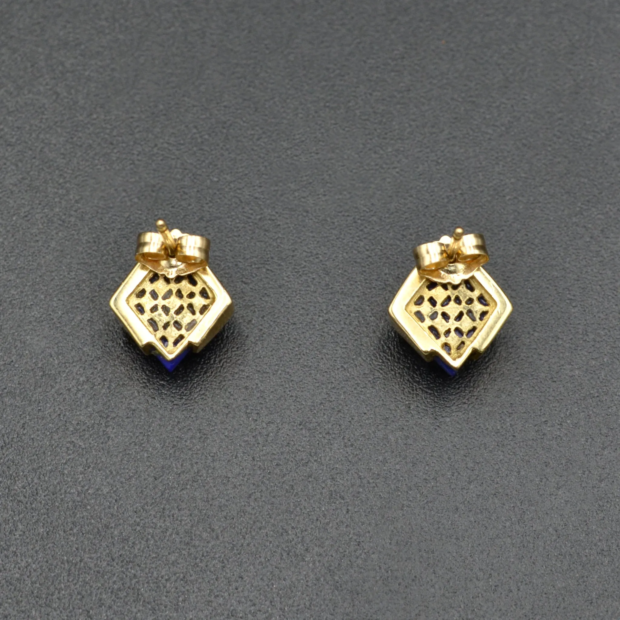 Diamond Lapis Earrings