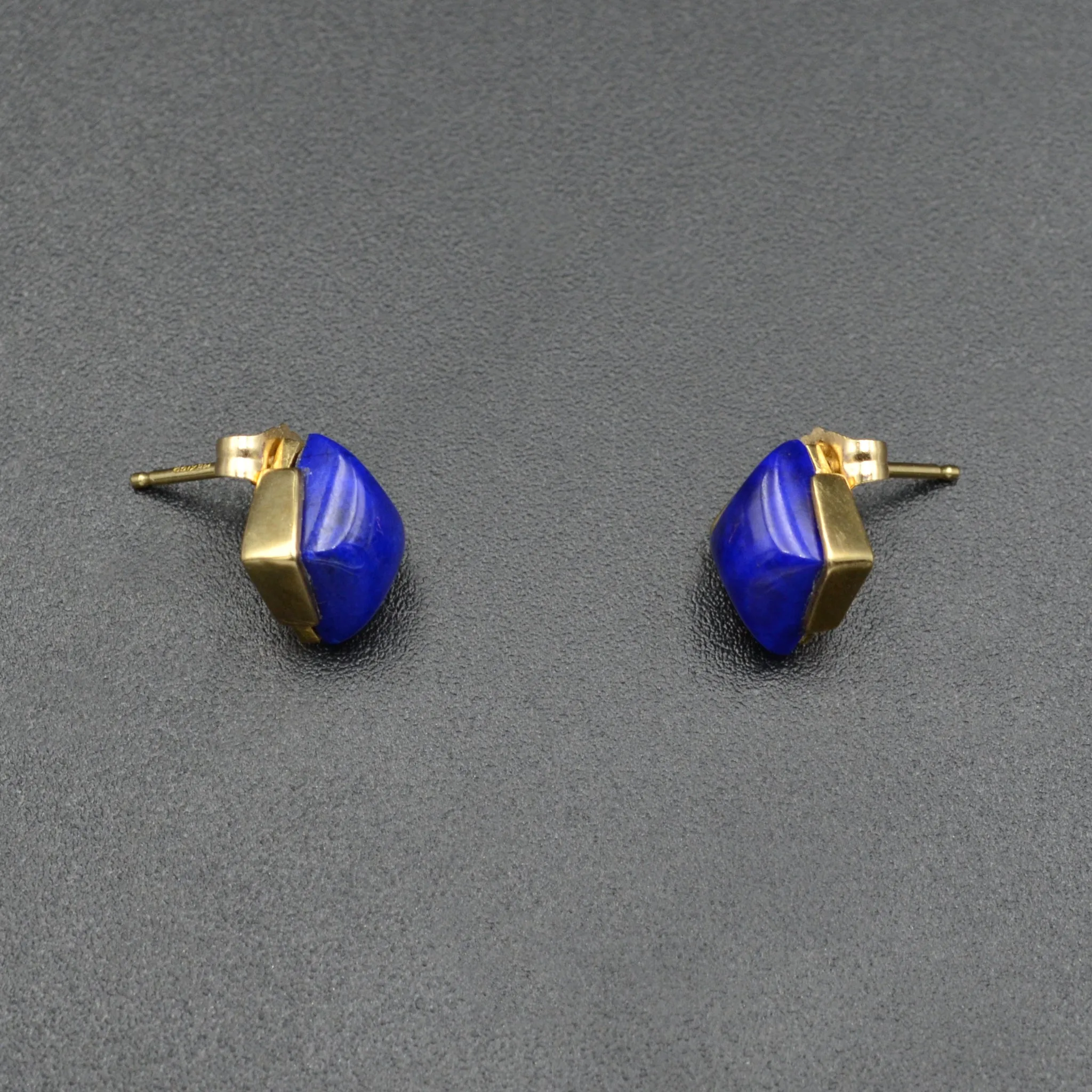 Diamond Lapis Earrings