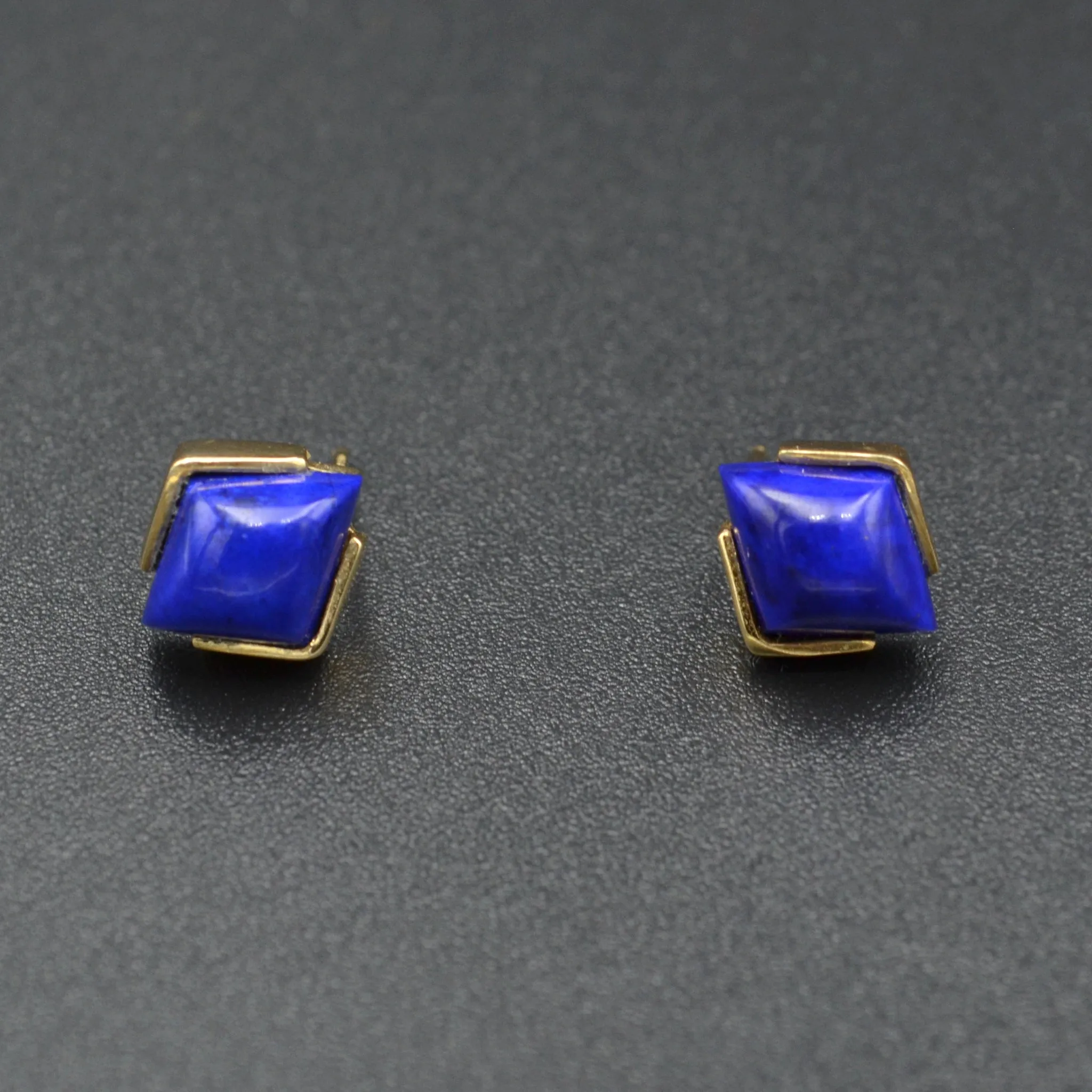 Diamond Lapis Earrings