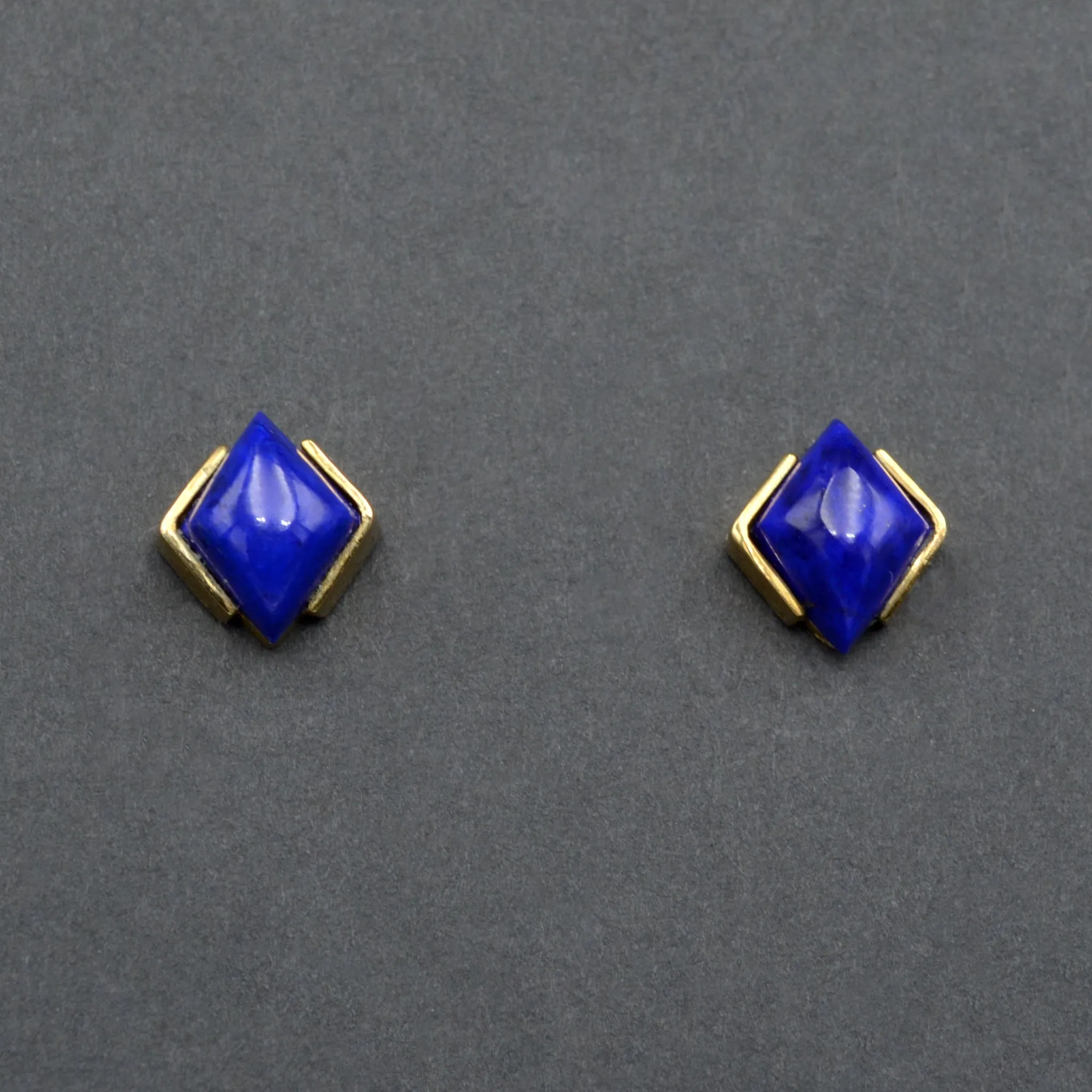 Diamond Lapis Earrings