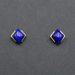 Diamond Lapis Earrings