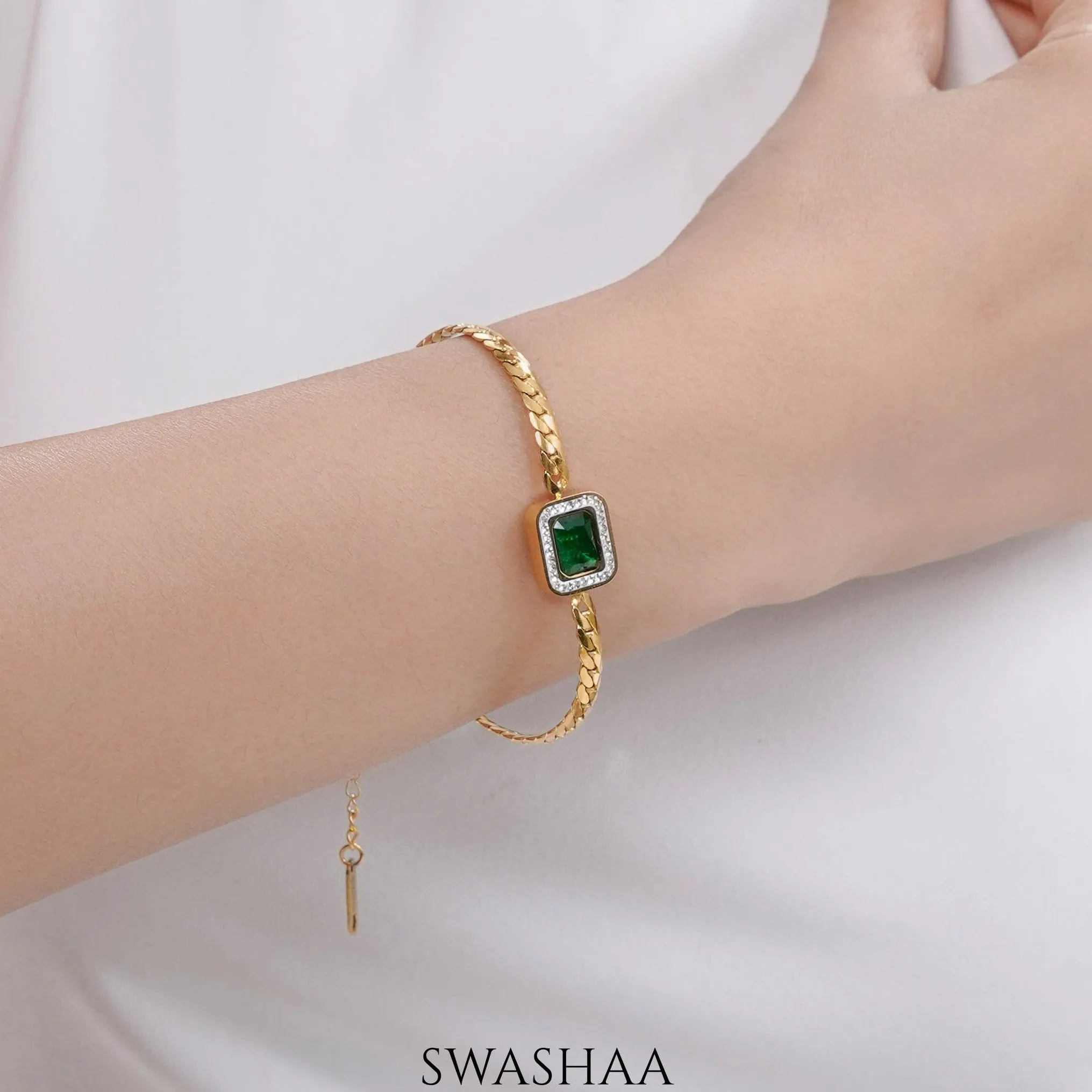 Erin Emarald 18K Gold Plated Bracelet