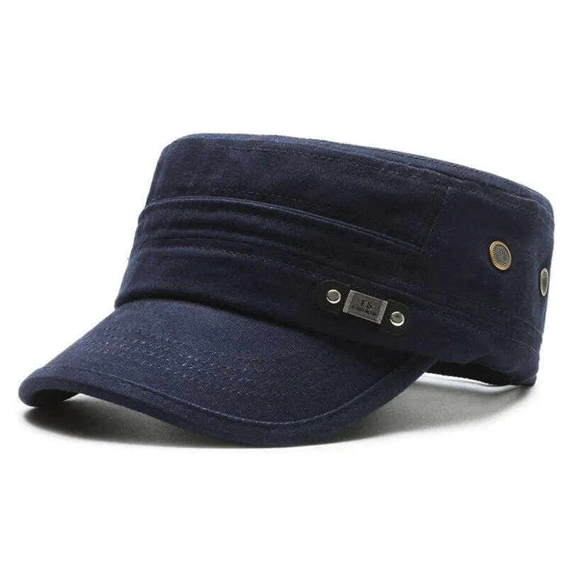 Fashion Men's Summer Cap Cotton Flat Military Cap Solid Women's Baseball Caps Snapback Trucker Hat Gorras Hombre