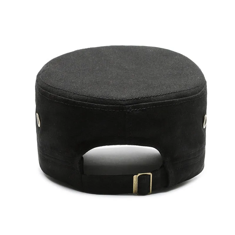 Fashion Men's Summer Cap Cotton Flat Military Cap Solid Women's Baseball Caps Snapback Trucker Hat Gorras Hombre