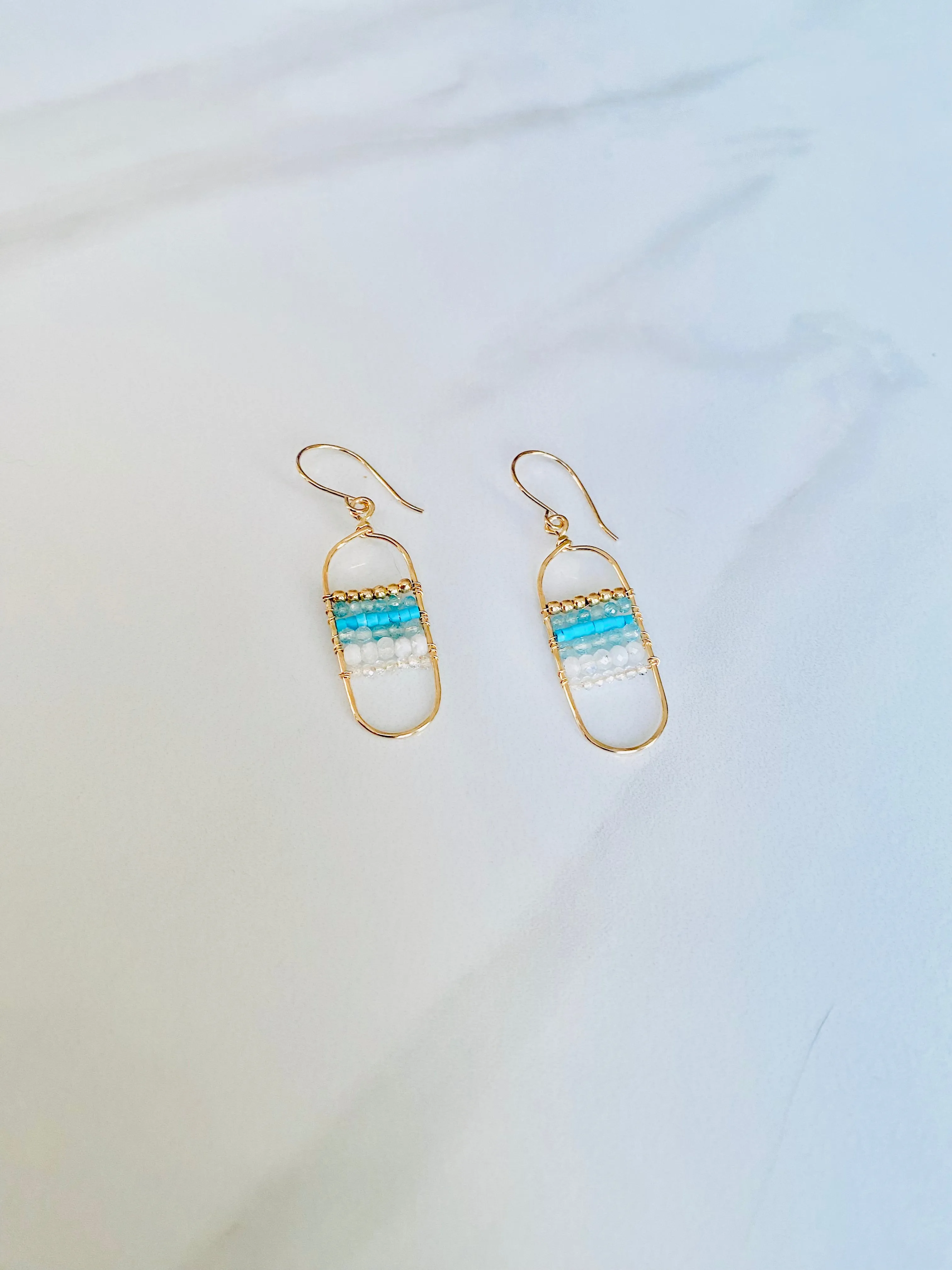 Gemscape Oval Dangle Earrings