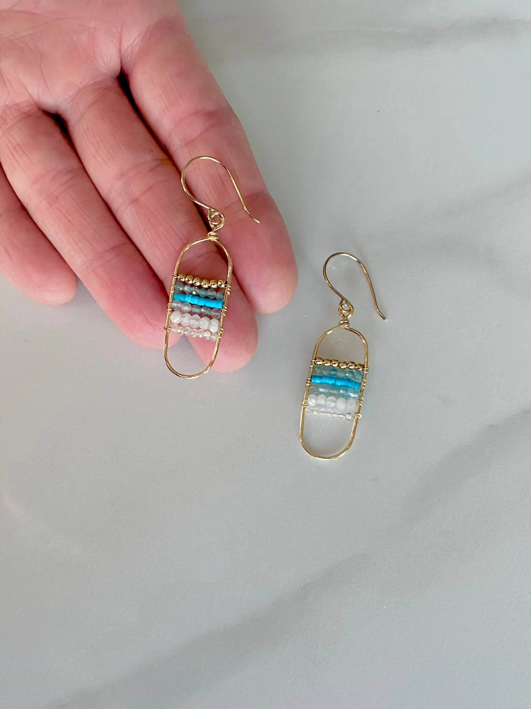 Gemscape Oval Dangle Earrings