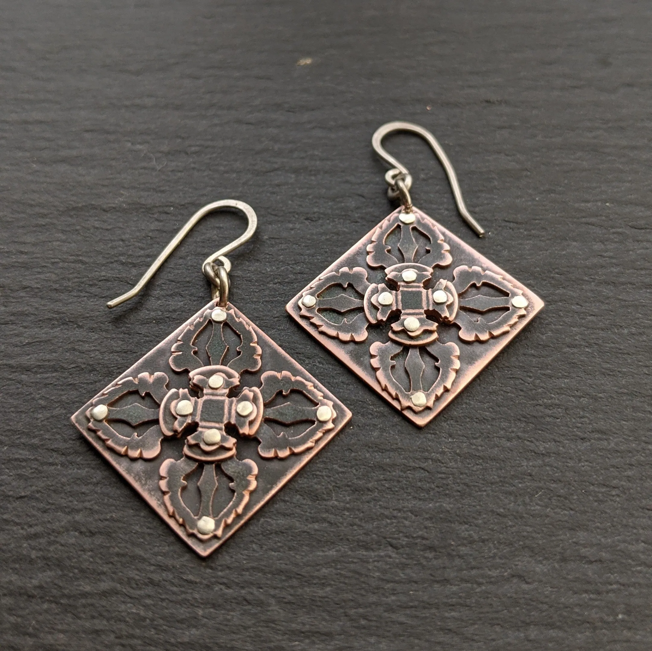 Handcut Vajra Earrings