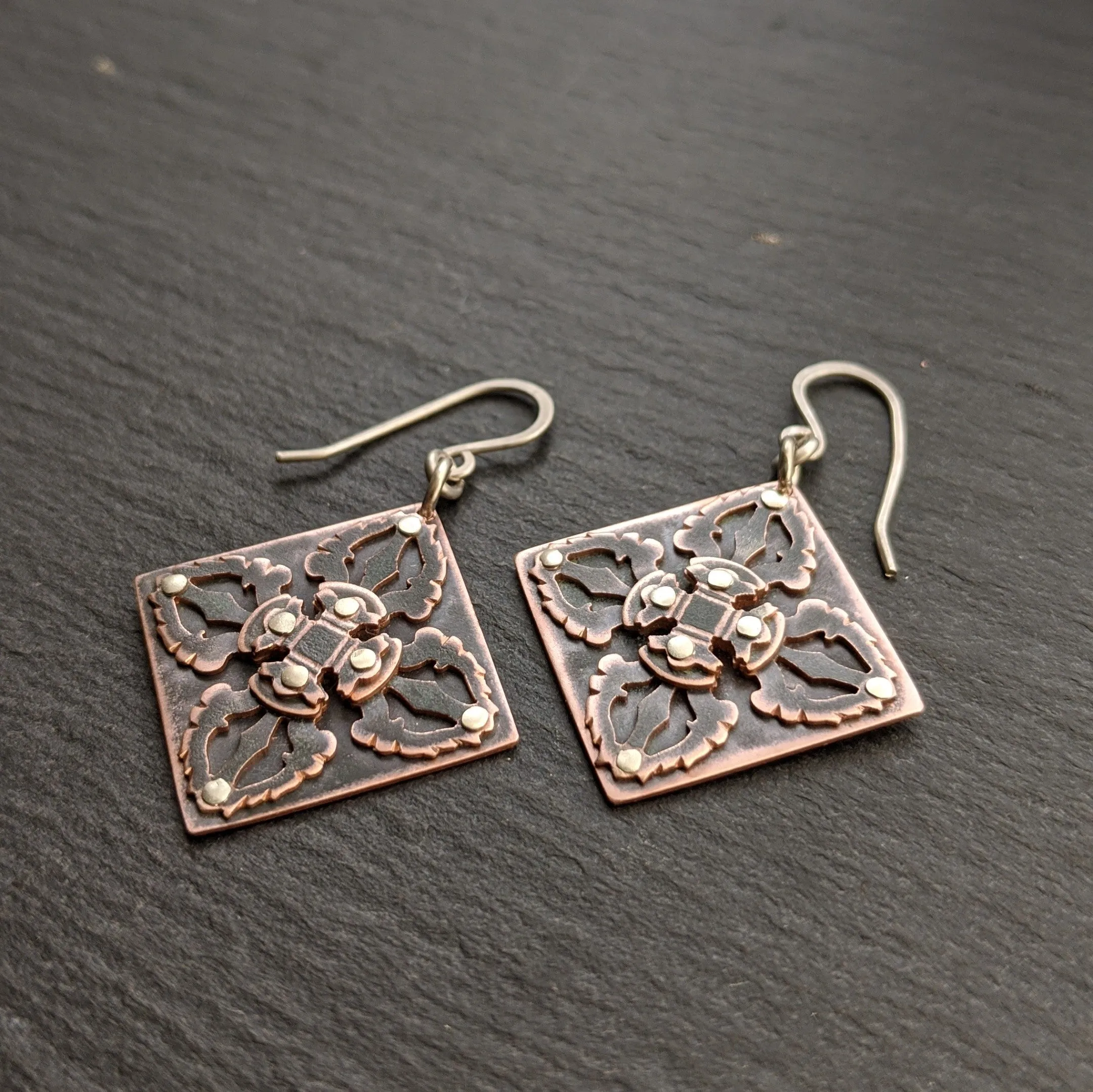Handcut Vajra Earrings