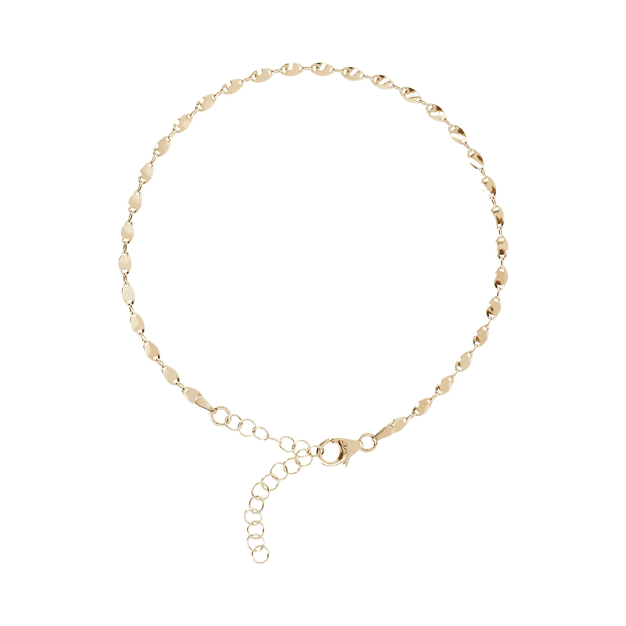 Italian Sterling Silver Confetti Adjustable Ankle Bracelet