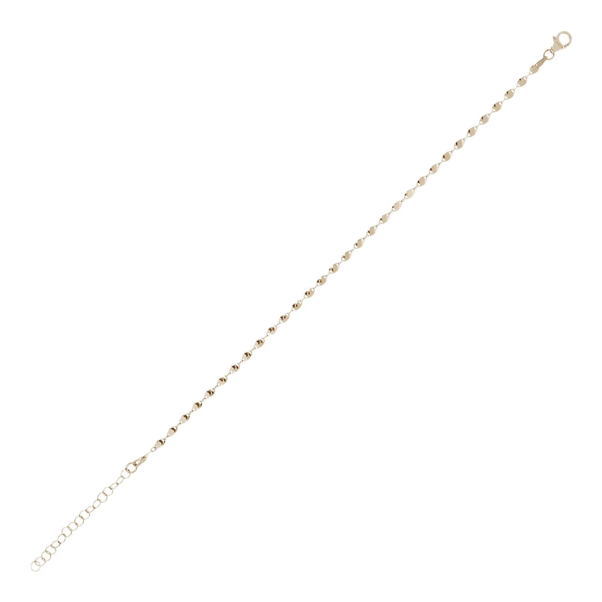 Italian Sterling Silver Confetti Adjustable Ankle Bracelet
