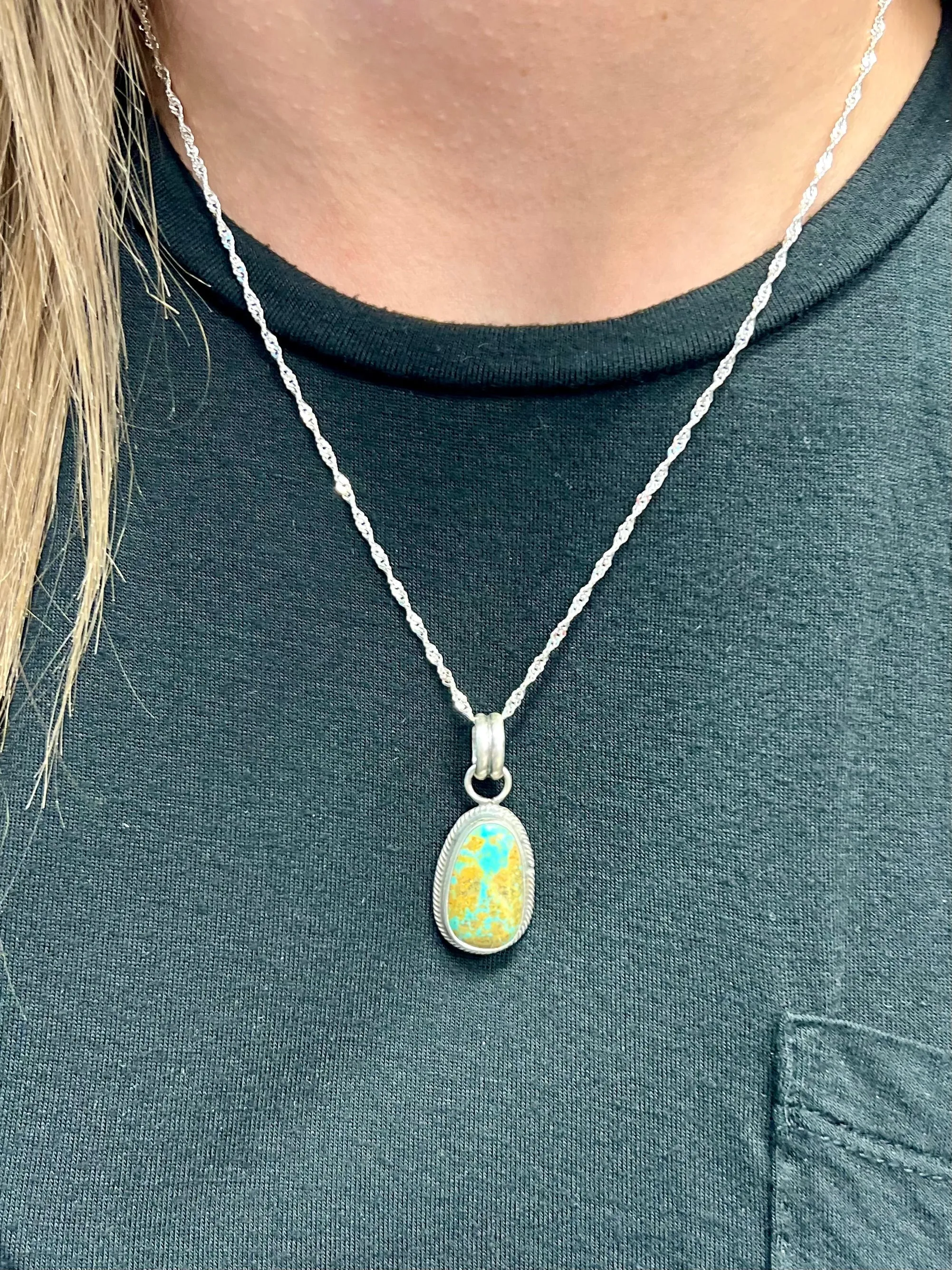 Just A Dallop of Turquoise Pendant