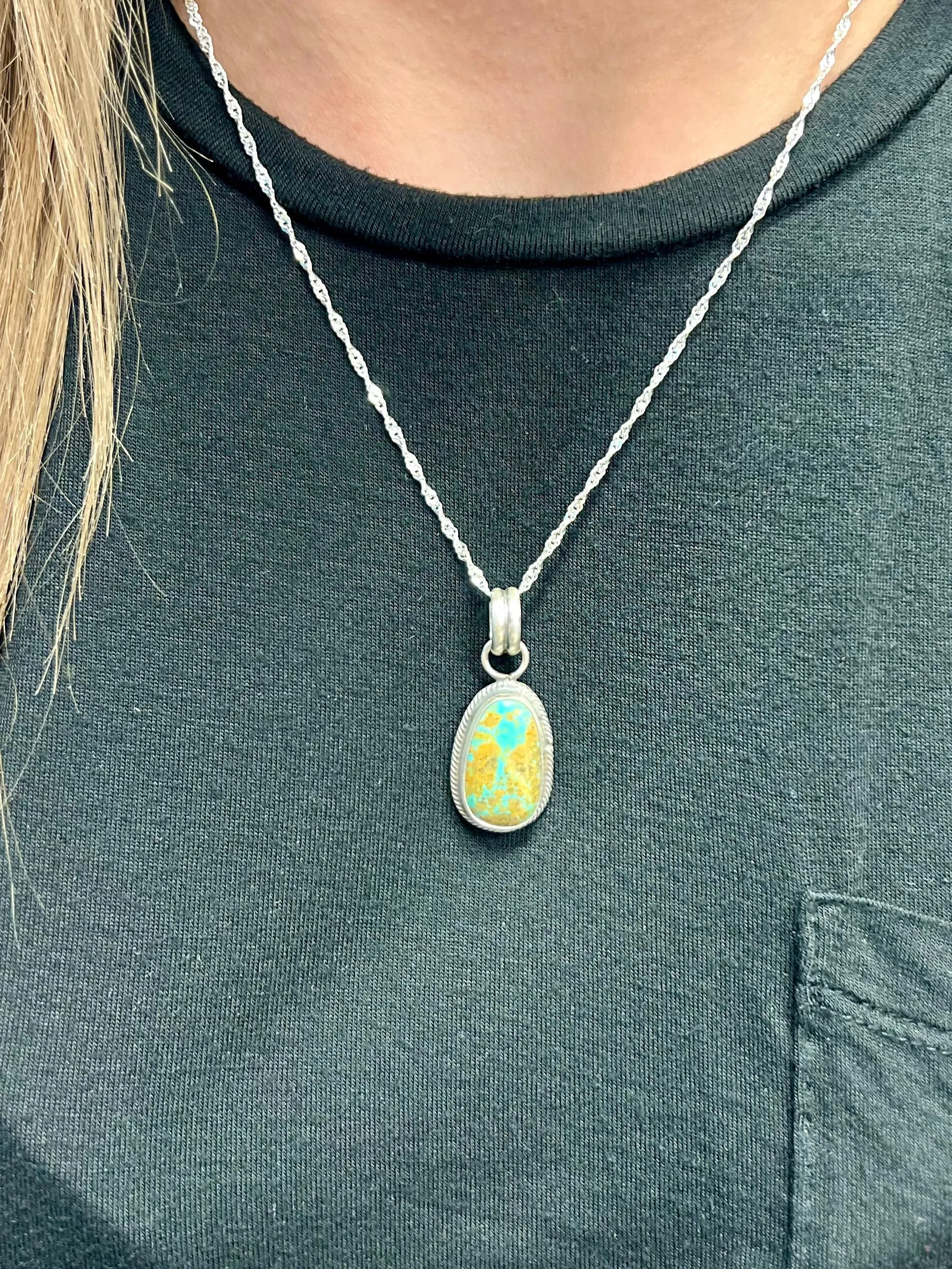 Just A Dallop of Turquoise Pendant