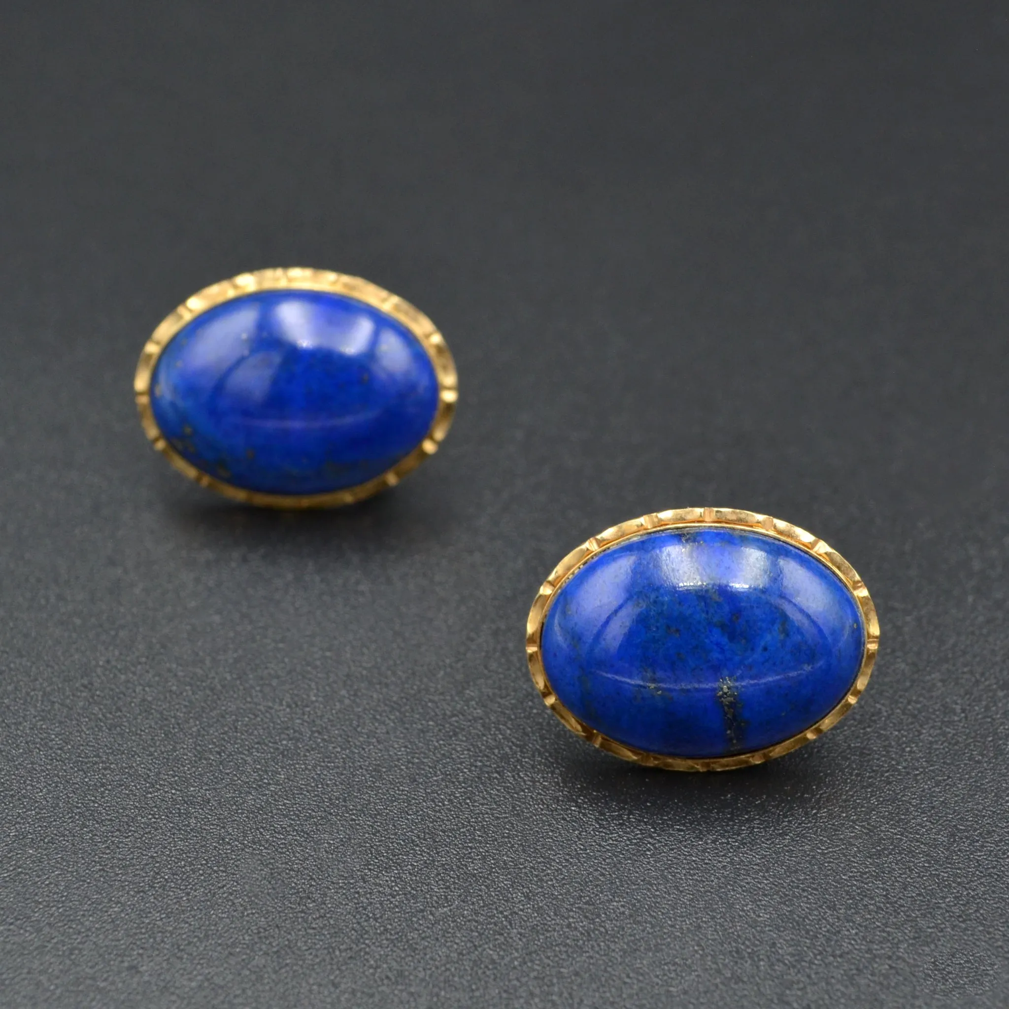 Lapis and Gold Earrings