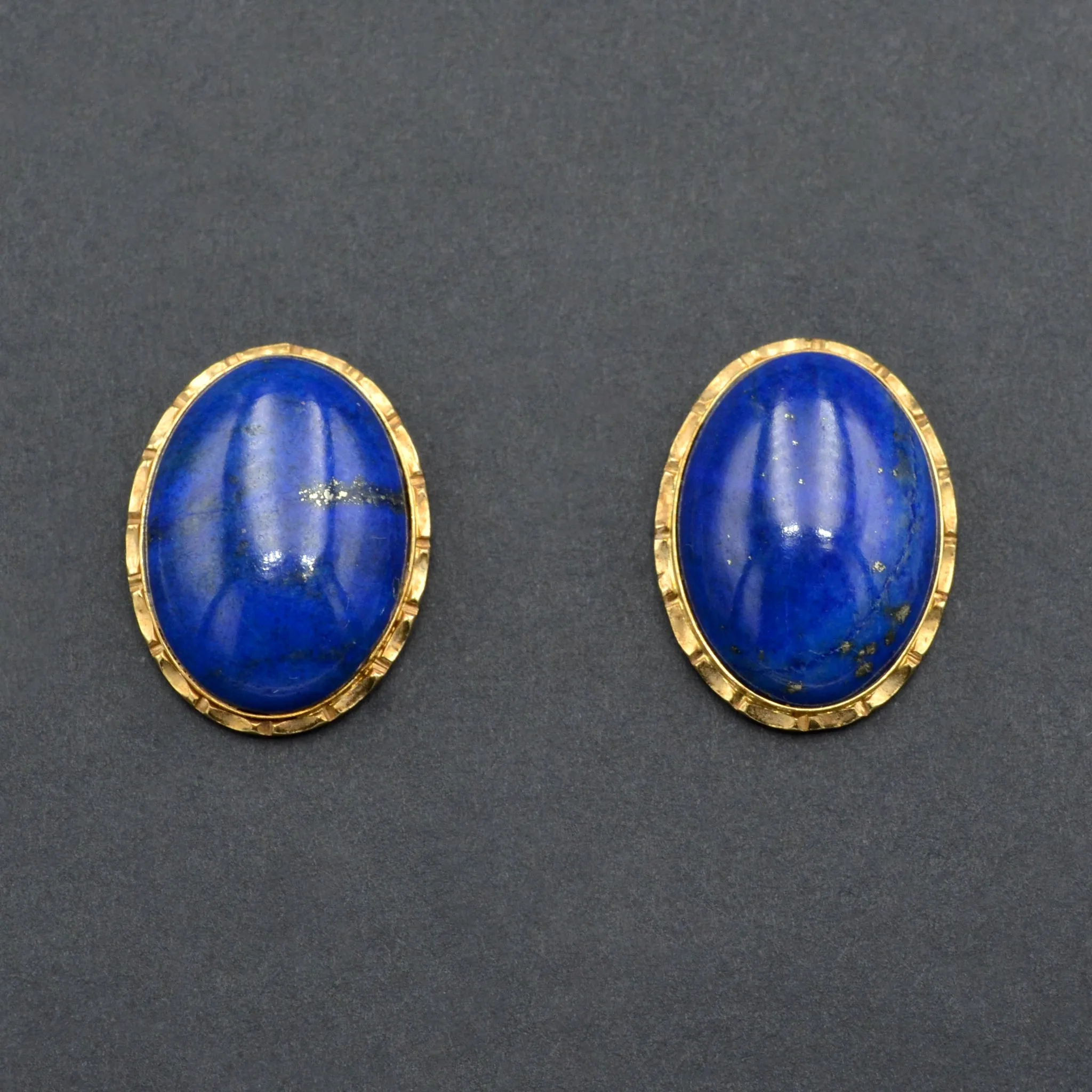 Lapis and Gold Earrings