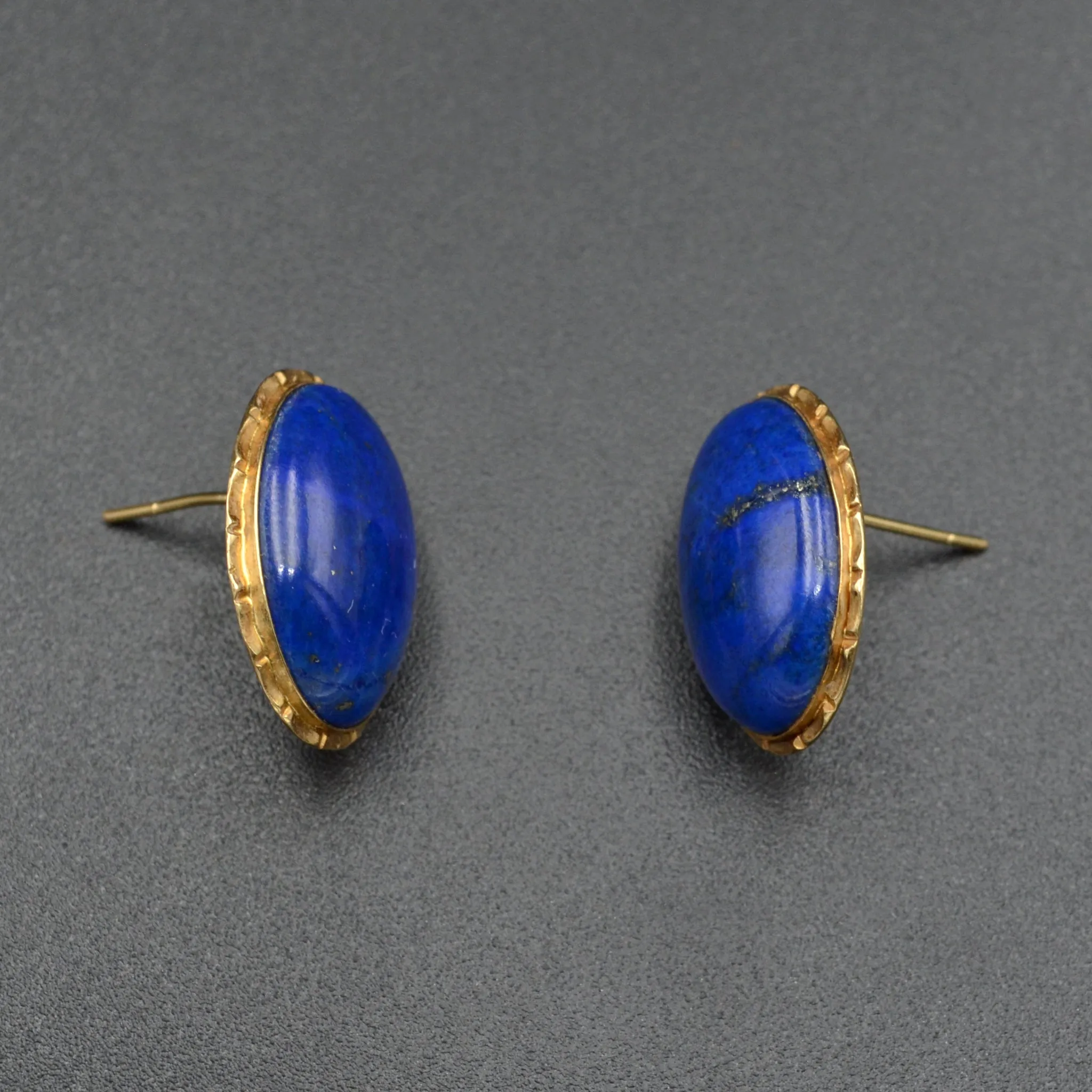 Lapis and Gold Earrings