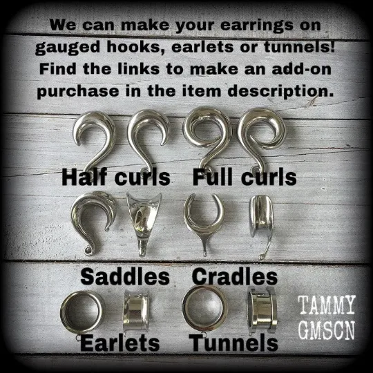 Lapis Lazuli earrings-Gemstone tunnel dangles
