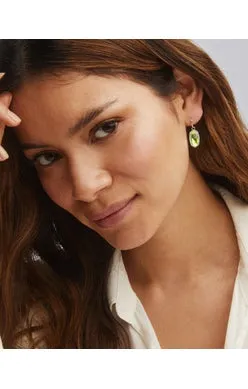Lee Drop Earrings Rhodium Dichroic Glass