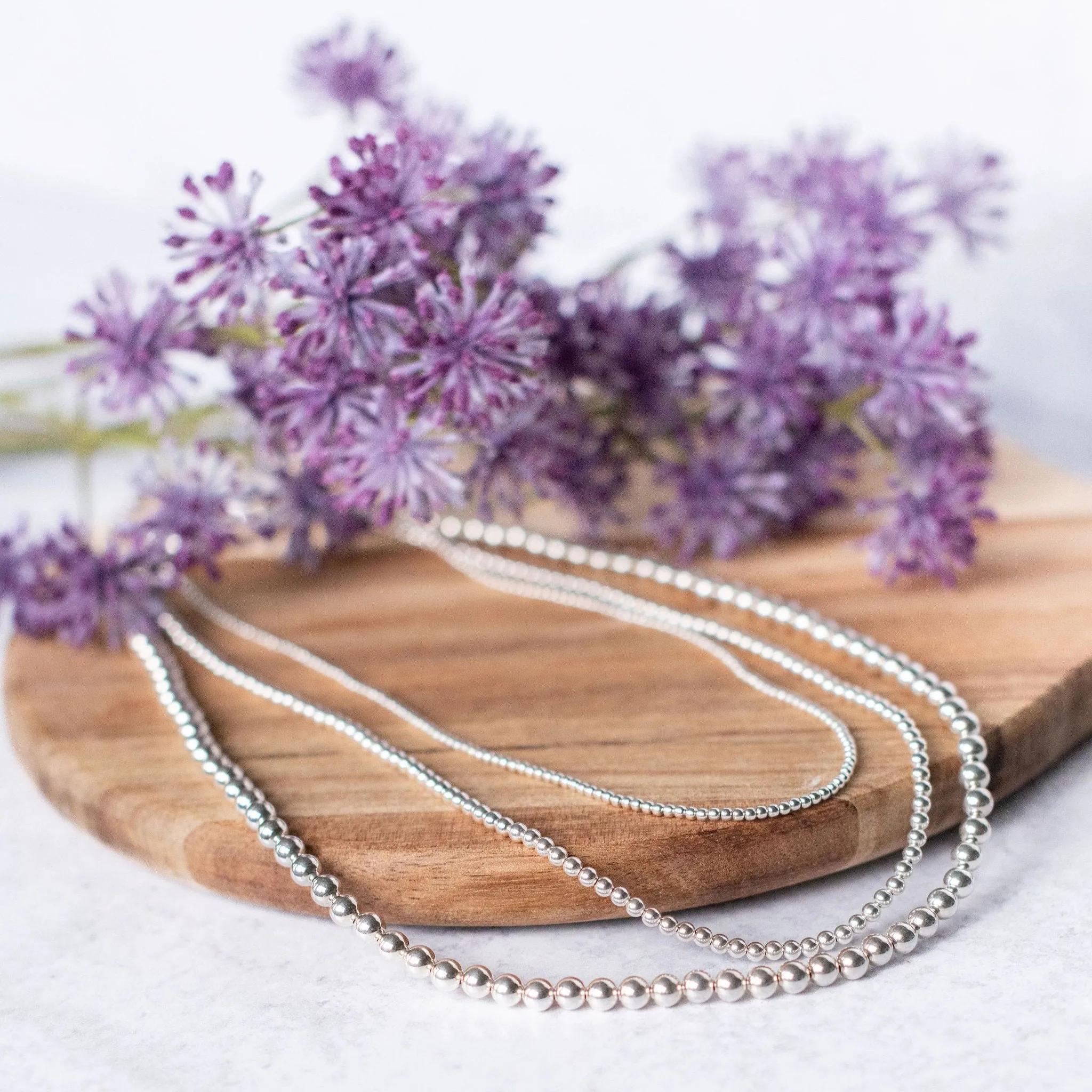 Modern Princess Silver Necklace ~ 3mm