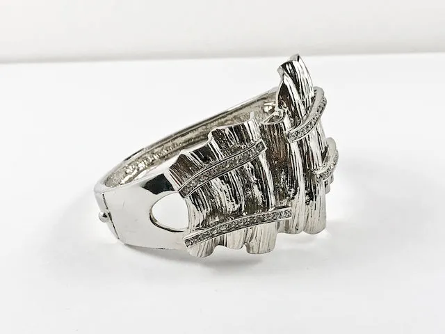 Modern Unique Abstract Brass Bracelet Bangle