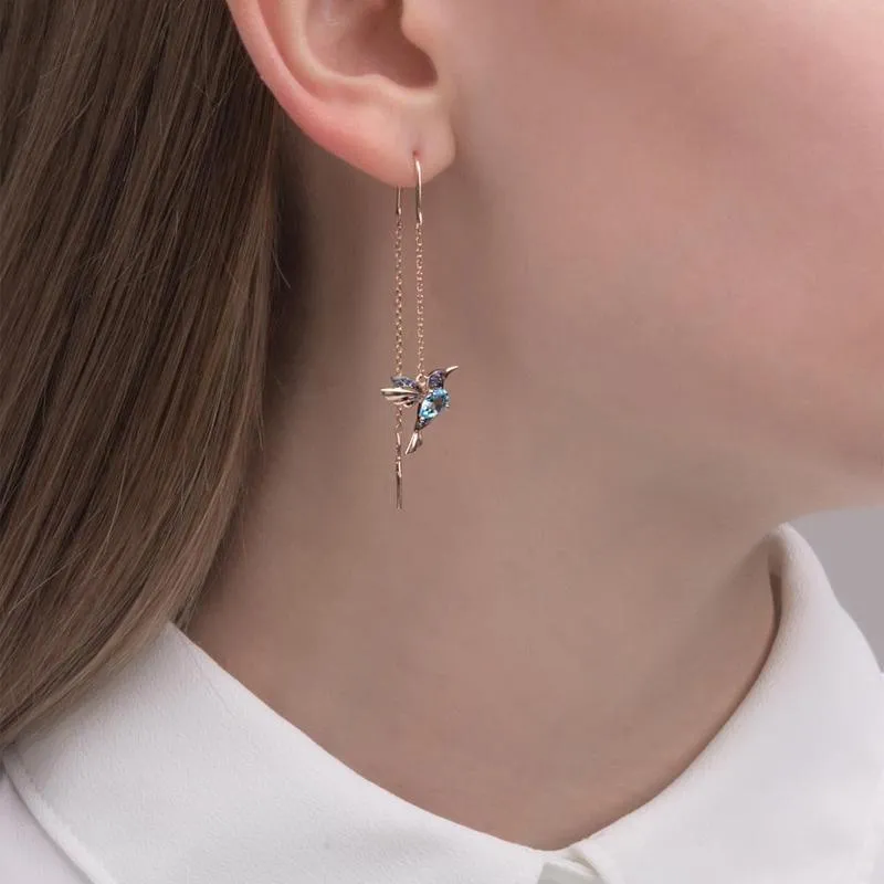 🔥Mother's Day Promotion-50% OFF🔥Colorful Flying Hummingbird Rhinestone Earrings