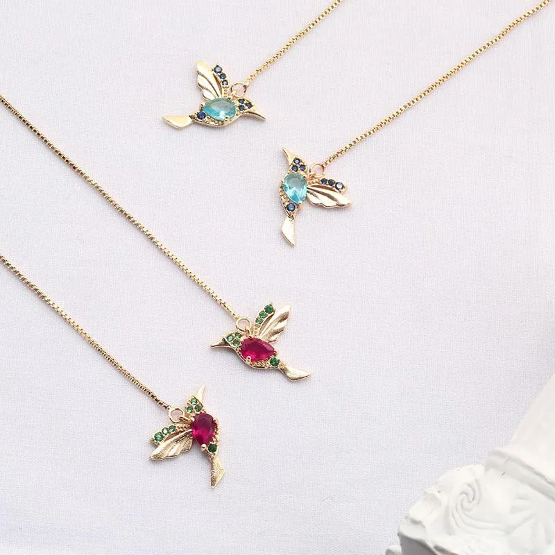 🔥Mother's Day Promotion-50% OFF🔥Colorful Flying Hummingbird Rhinestone Earrings