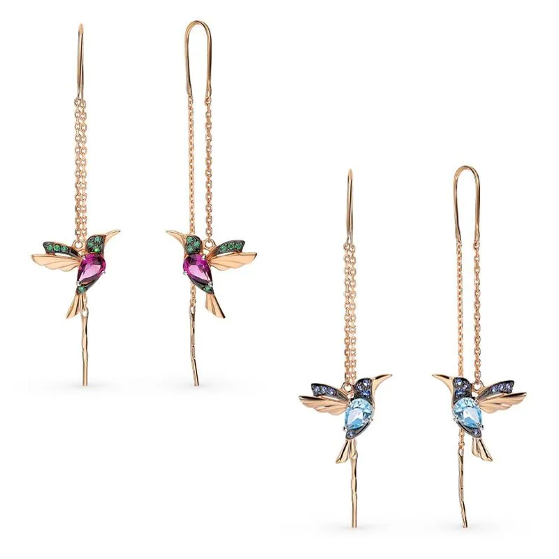 🔥Mother's Day Promotion-50% OFF🔥Colorful Flying Hummingbird Rhinestone Earrings