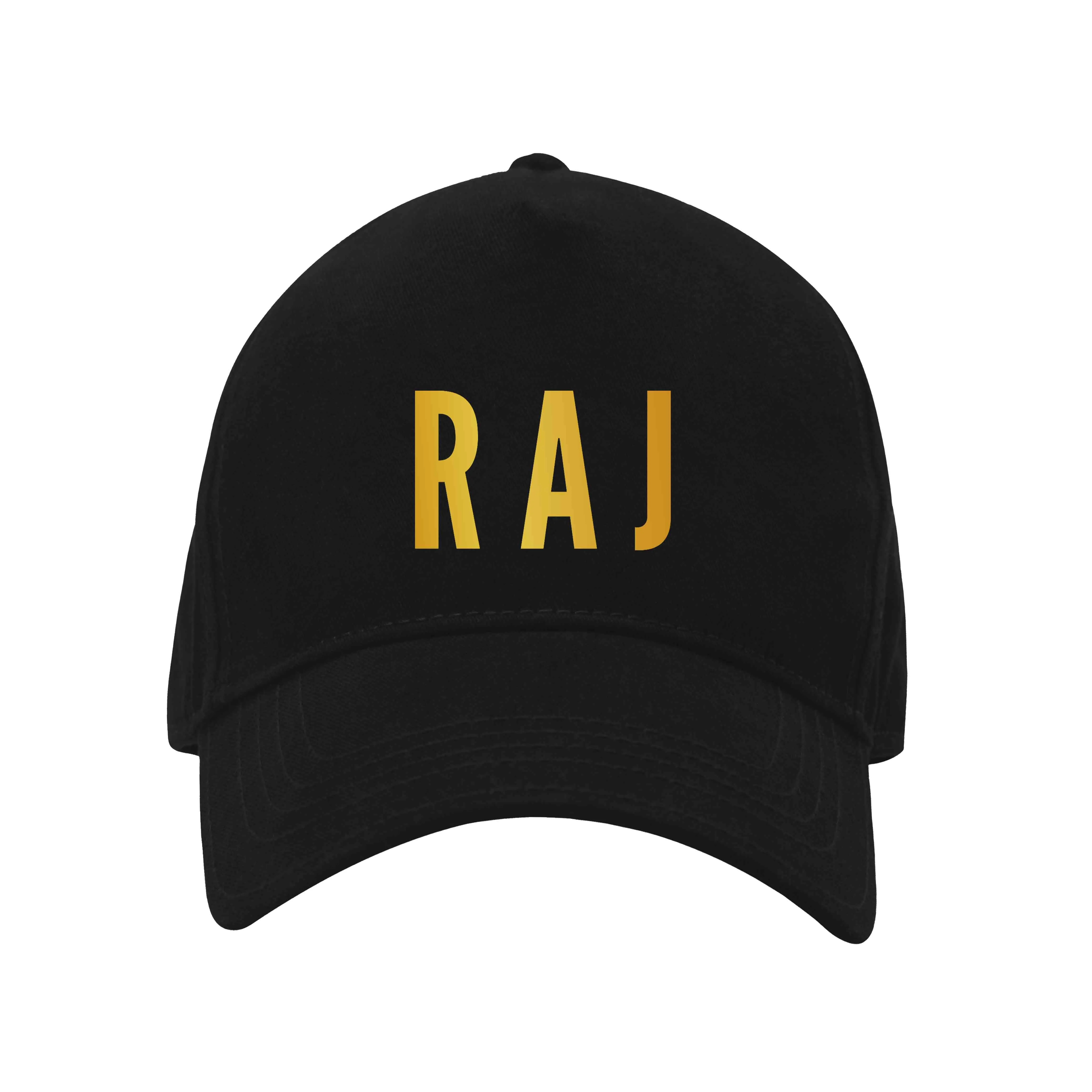 Nutcase Customized Caps with Name and Initial - Black Cap