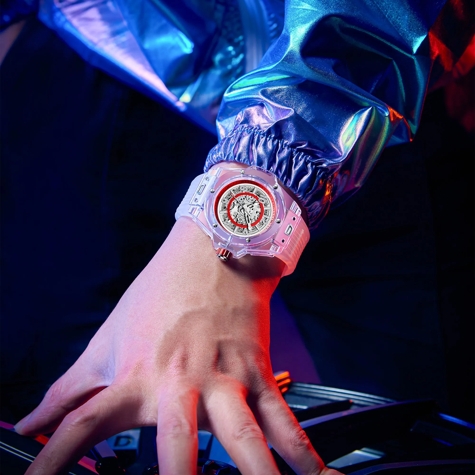 ONOLA Amazing Mechanical See Through Watch for Men
